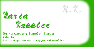 maria kappler business card